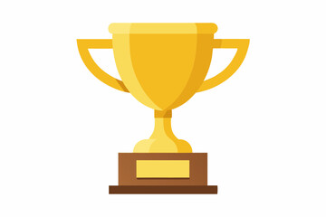 gold trophy cup vector illustration 
