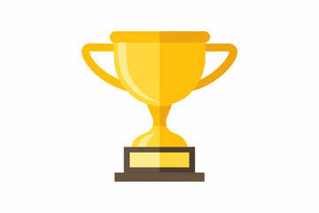gold trophy cup vector illustration 