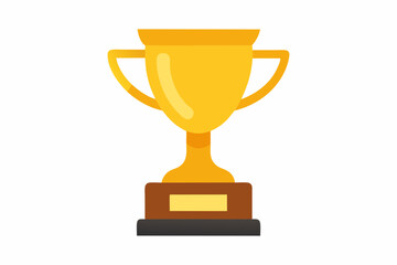 gold trophy cup vector illustration 