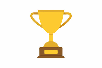 gold trophy cup vector illustration 