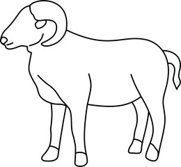 faceless eid al adha animal outline coloring 