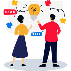 Business Brainstorming Illustration