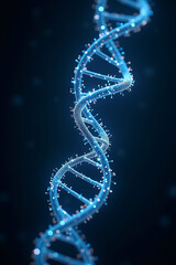 dna helix on black background
