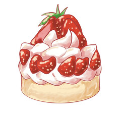 cake with strawberries