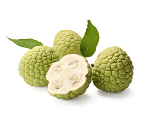 Fototapeta premium cherimoya fruits on a transparent background