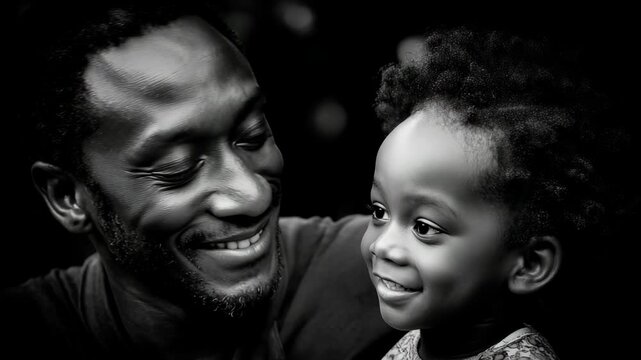 Joyful father and son having fun hugging young father, two generations have a beard laughing together and relaxing with smile, 2 man happy enjoy to living at home in father's day with love of family
