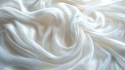Fototapeta premium Abstract Draped White Fabric Texture