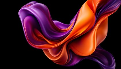 Obraz premium Abstract 3D shape resembling flowing fabric.