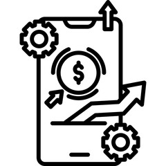 Monetizing Line Icon