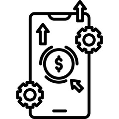 Monetizing Line Icon