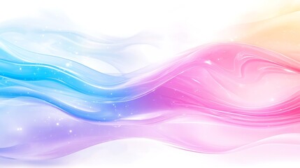 Pastel Rainbow Waves Abstract Background