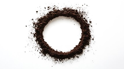 Soil isolated on white background with clipping path.