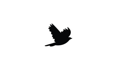 African rock pipit bird Silhouette Design  And Vector Illustration. 