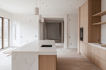 Construction renovation modular house kitchen