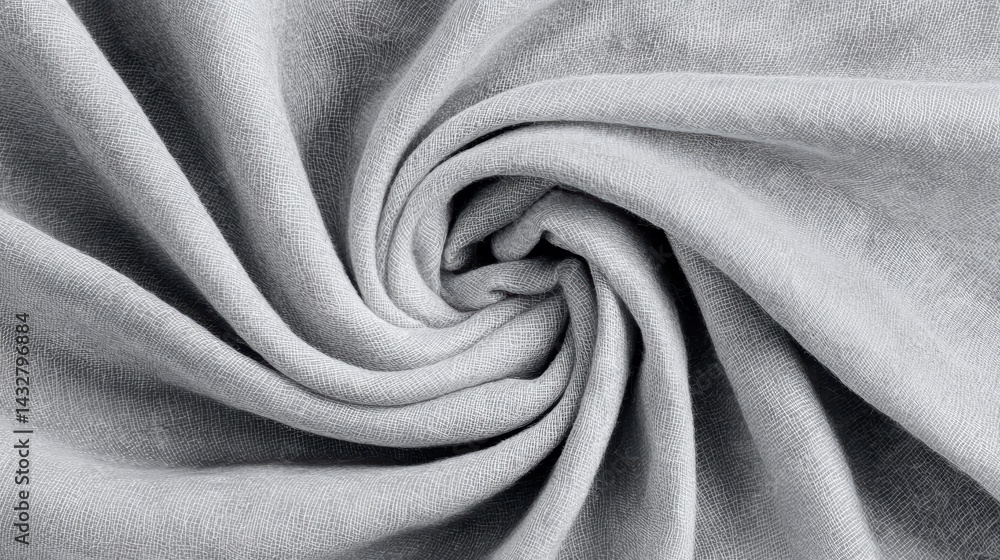 Poster a close-up view of a gray fabric with a textured appearance.