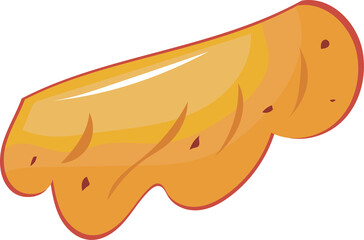 Illustration of a Slice of Pineapple