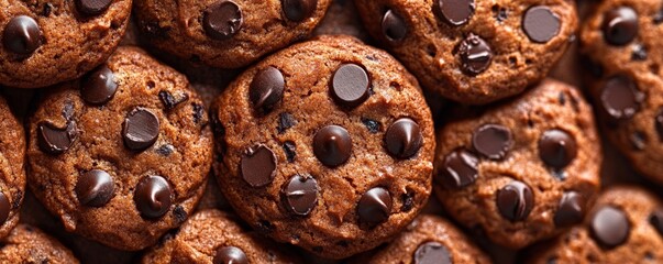 Close-up of chocolate chip cookies