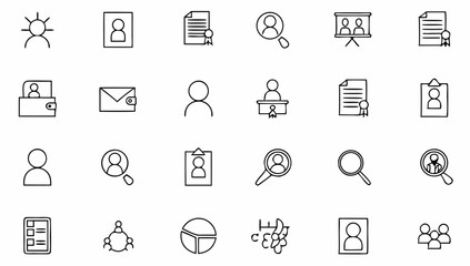 Fototapeta premium headhunting-set-of-web-icons-in-line-style--recrui.eps