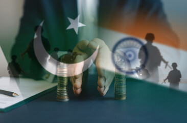 Military conflict between the world's two nuclear powers India and Pakistan.New asian War. Pakistan vs India.