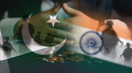 Military conflict between the world's two nuclear powers India and Pakistan.New asian War. Pakistan vs India.