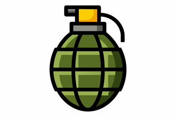 grenade vector illustration on white background