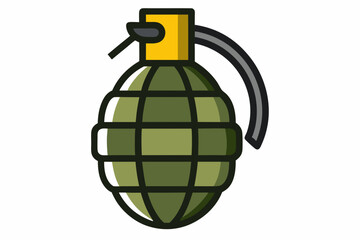 grenade vector illustration on white background
