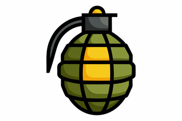 grenade vector illustration on white background