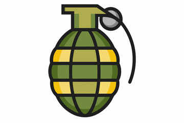 grenade vector illustration on white background