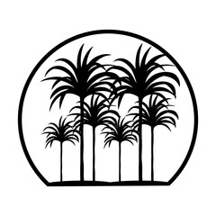Palm tree icon vector. Tree illustration sign. Island symbol. Rest logo.