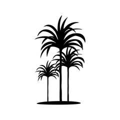 Fototapeta premium Palm tree icon vector. Tree illustration sign. Island symbol. Rest logo.