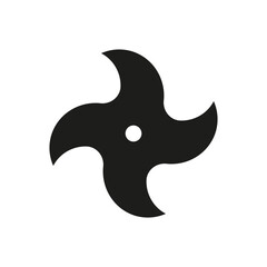 Shuriken icon vector. Ninja illustration sign. Throwing stars symbol or logo.