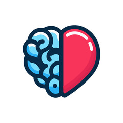 Brain and Heart Balance Icon