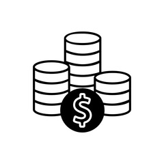 Money icon vector. Finance illustration sign. Dollar symbol. banking or bank logo.