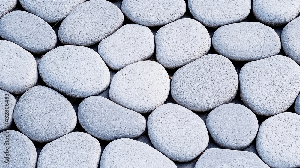 Poster gradient cobblestone pathway, a seamless transition of colors from light gray to deep charcoal, crea