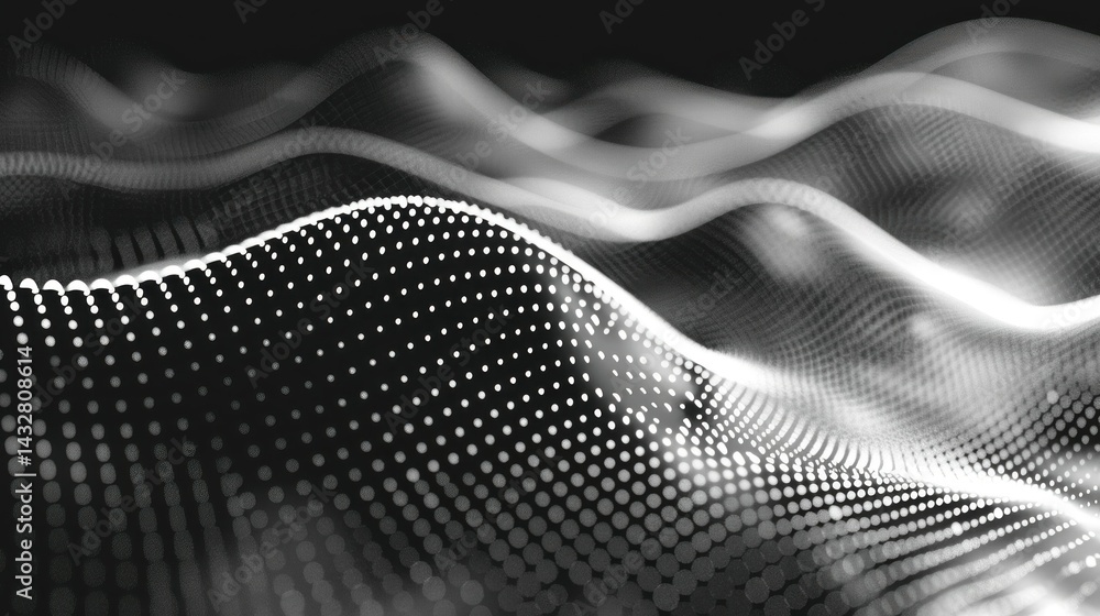 Poster repeating tech lines and dots background