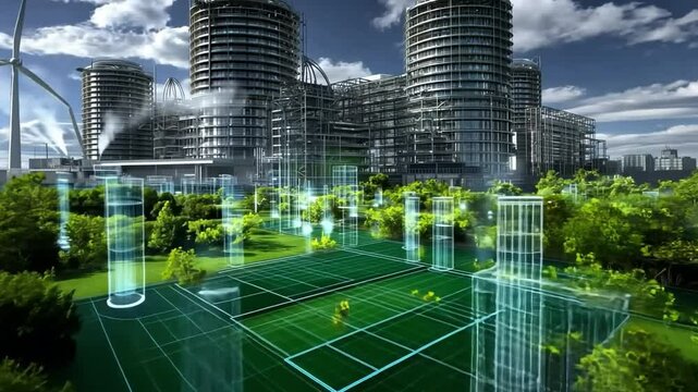 A Massive Industrial Complex Producing Sustainable Energy Solutions.