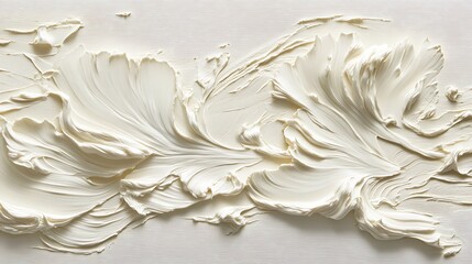 Creamy Paint Strokes on Canvas