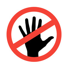 stop hand sign