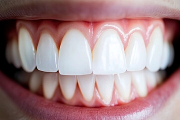 Obraz premium Dental transformation showcasing a person's teeth before and after treatment highlighting significant improvements in appearance