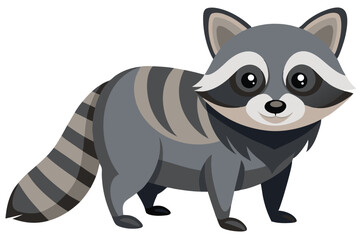 Fototapeta premium Illustrator of raccoon on white