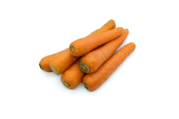 Group of carrots isolated on a white background