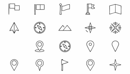 navigation-and-location-icon-set-with-editable-str.eps