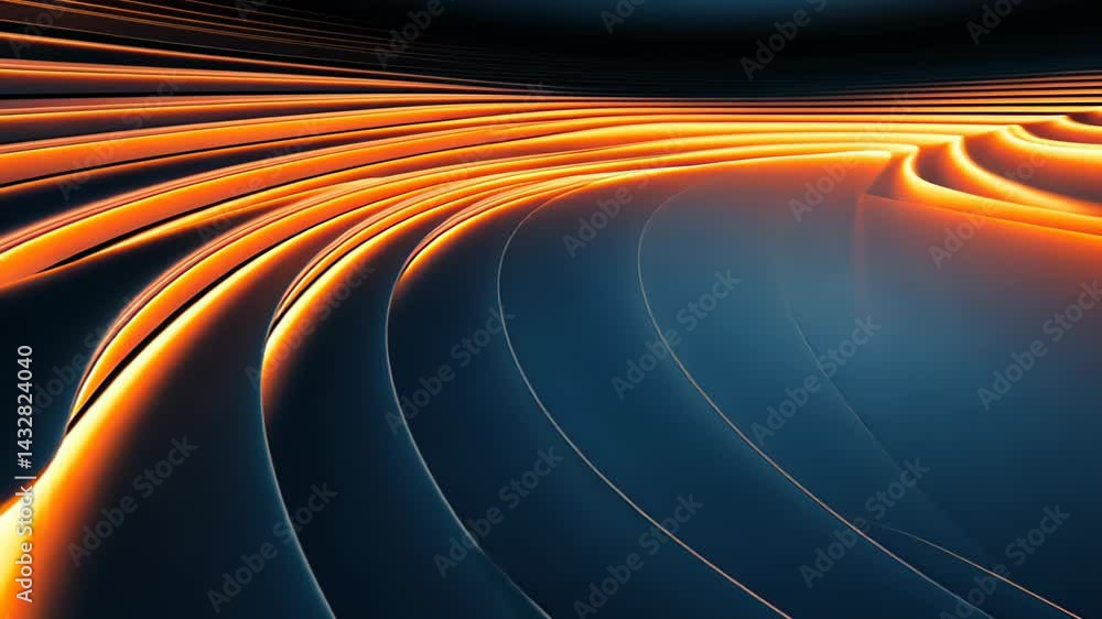 Poster dynamic waves of glowing light dance across a dark surface in mesmerizing harmony at the edge of cre