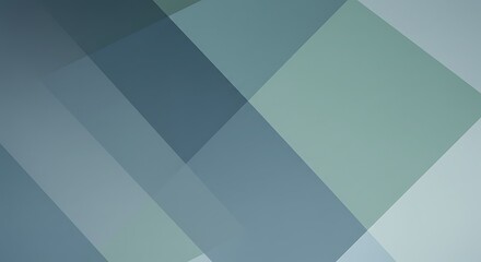 Obraz premium Geometric Shapes in Teal Hues