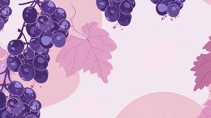 Mother's Day Grape Background: With the Crystal - clear Sweetness of Grape Clusters, Weaving a Chapter of Warm Love and Tender Years on Mother's Day