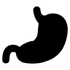 Stomach Black Icon
