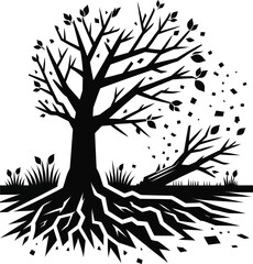 vector tree silhouette