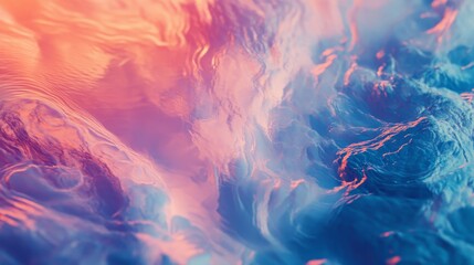 Abstract colorful smoke or cloud-like formations in hues of pink blue and orange.