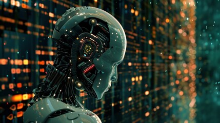 Fototapeta premium Artificial intelligence used in stock trading