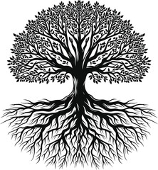 vector tree silhouette